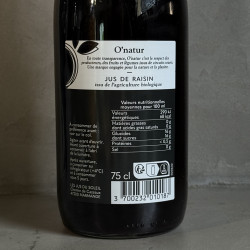 Bouteille Pur Jus de Raisin artisanal naturel sans sucre