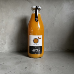 Bouteille Jus artisanal Orange Pomme Pêche Les Jus du Soleil