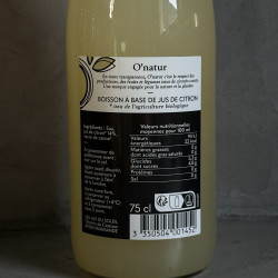 Bouteille Citronnade artisanale naturelle O'Natur