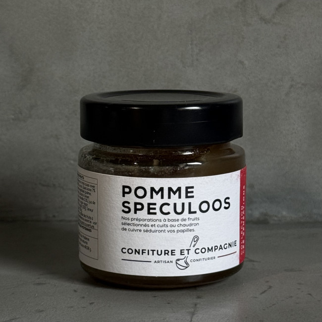 Pot de confiture artisanale Pomme et Speculoos gourmande
