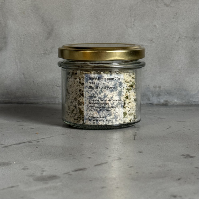 Pot de Sel de Guérande Ail et Persil pour haricots verts Etin'Sel