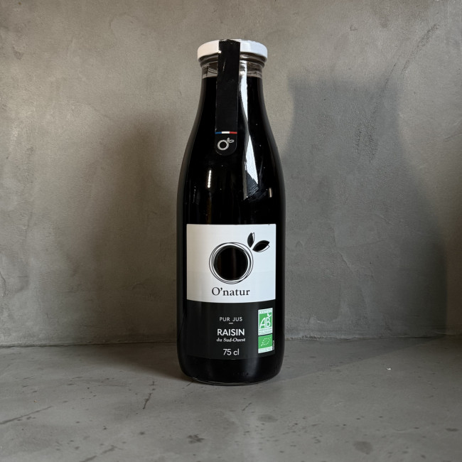 Bouteille Pur Jus de Raisin artisanal naturel sans sucre
